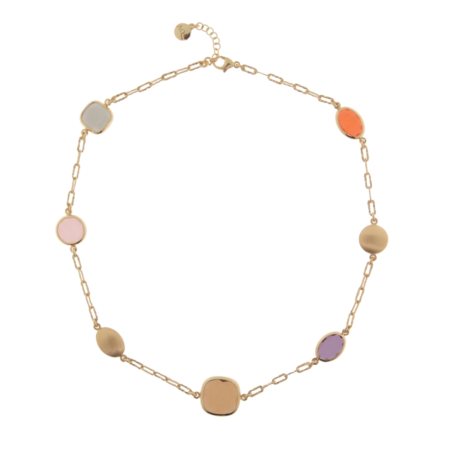 Aquaforte Girocollo Coriandoli Veneziani con paste vitree multicolore e multiformi